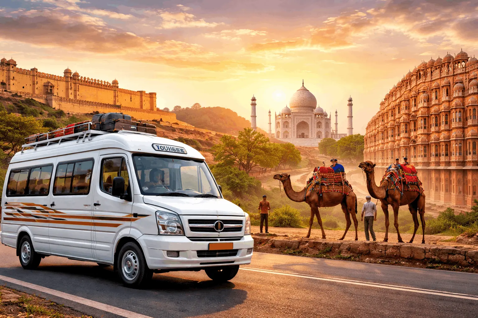 Tempo Traveller for Golden Triangle Tour Tempo Traveller for Golden Triangle Tour