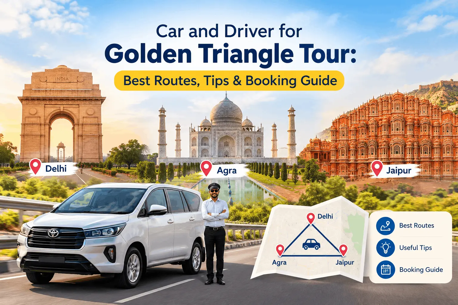 Car and Driver for Golden Triangle Tour